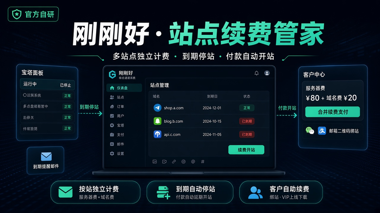 刚刚好·站点续费管家